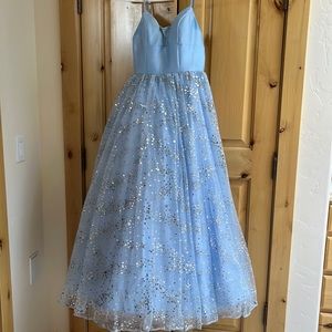 Sherri Hill full length blue gown